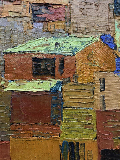 Oil painting Outspread by Serhiy Kovalev with impasto earthy tones