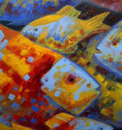 Oil painting Fish puzzles Sergey Voichenko