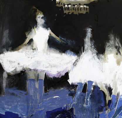 Oil painting Dance Ed Potapenkov: ethereal ballerinas in white tutus