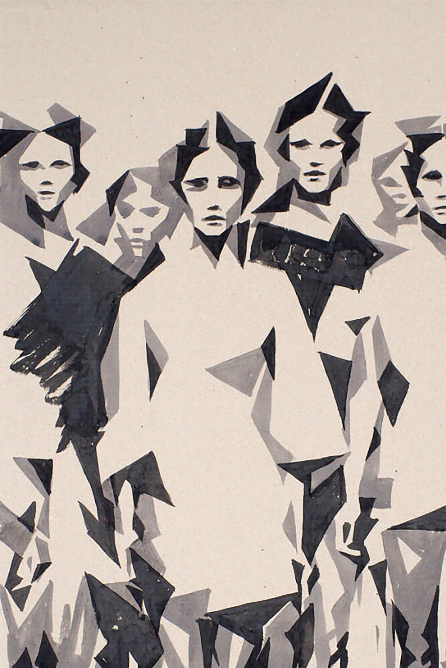 Abstract black and white Futurist Walk portrait by Dima Filatov