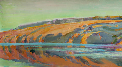 Oil painting Morning on the River by Leonid Pavlenko abstract landscape
