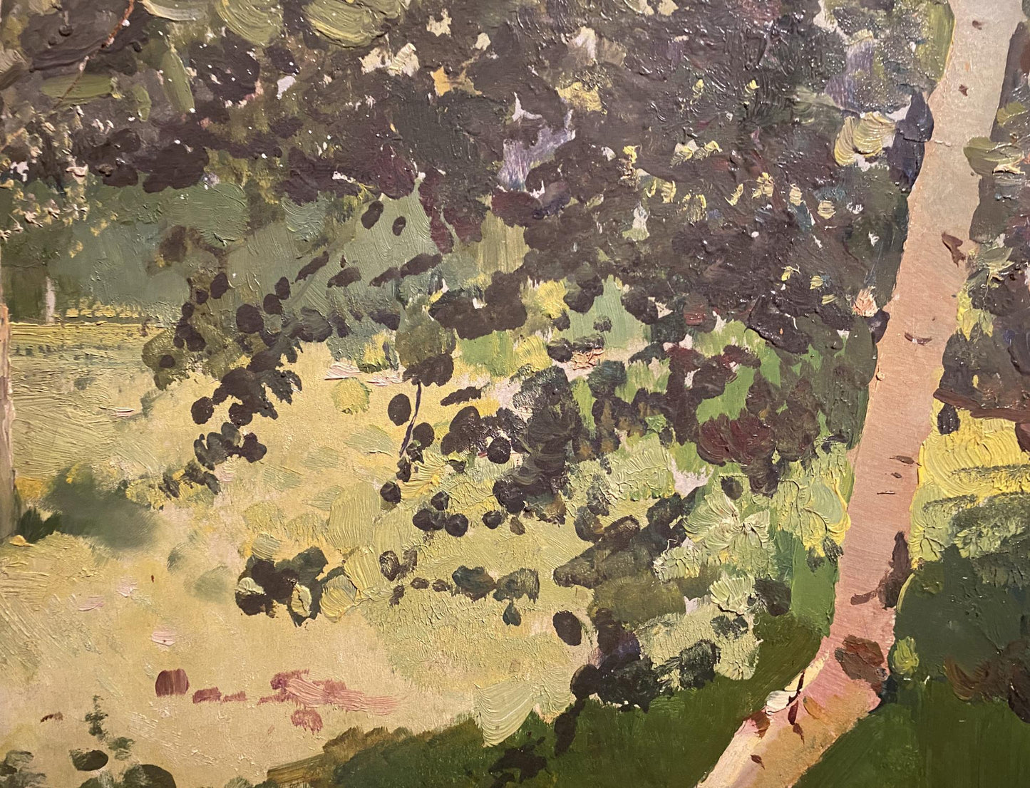 Oil painting Summer sketch Boris Kolesnik textured forest impasto scene
