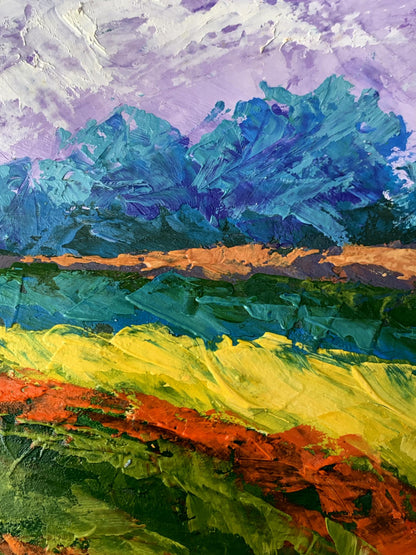 Vibrant impressionist oil painting by V. Zadorozhnya: Cloudy sunny day