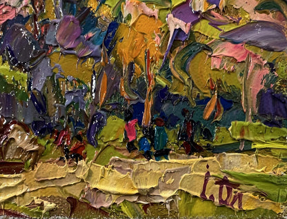 Vibrant impressionist oil painting Edge of the village by Oleksiy Ivanyuk