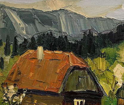 Oil painting Spring Rural Landscape Anatoly Tertychny