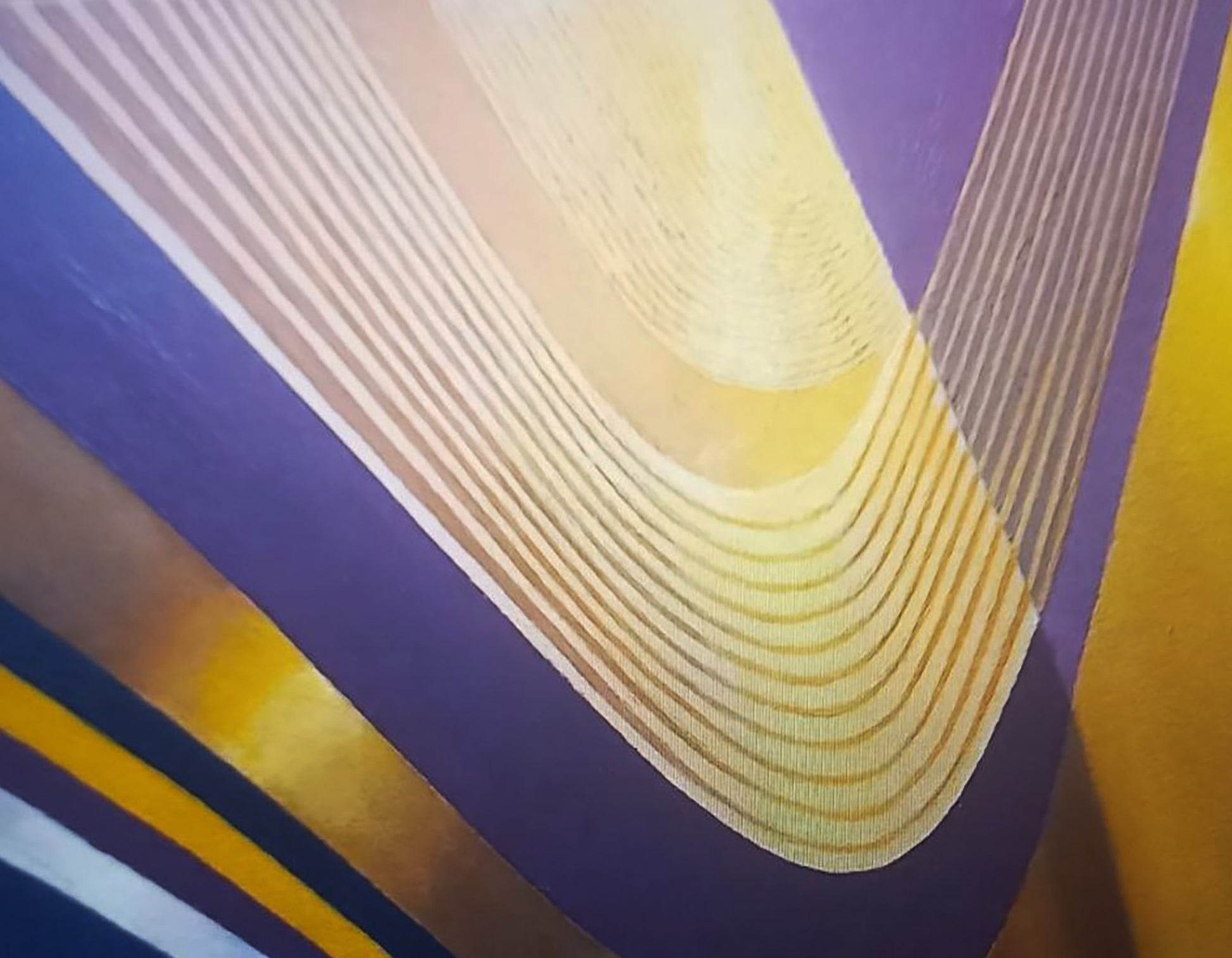 Oil painting Gold ribbon by Alexander Strashevich, purple gold curves