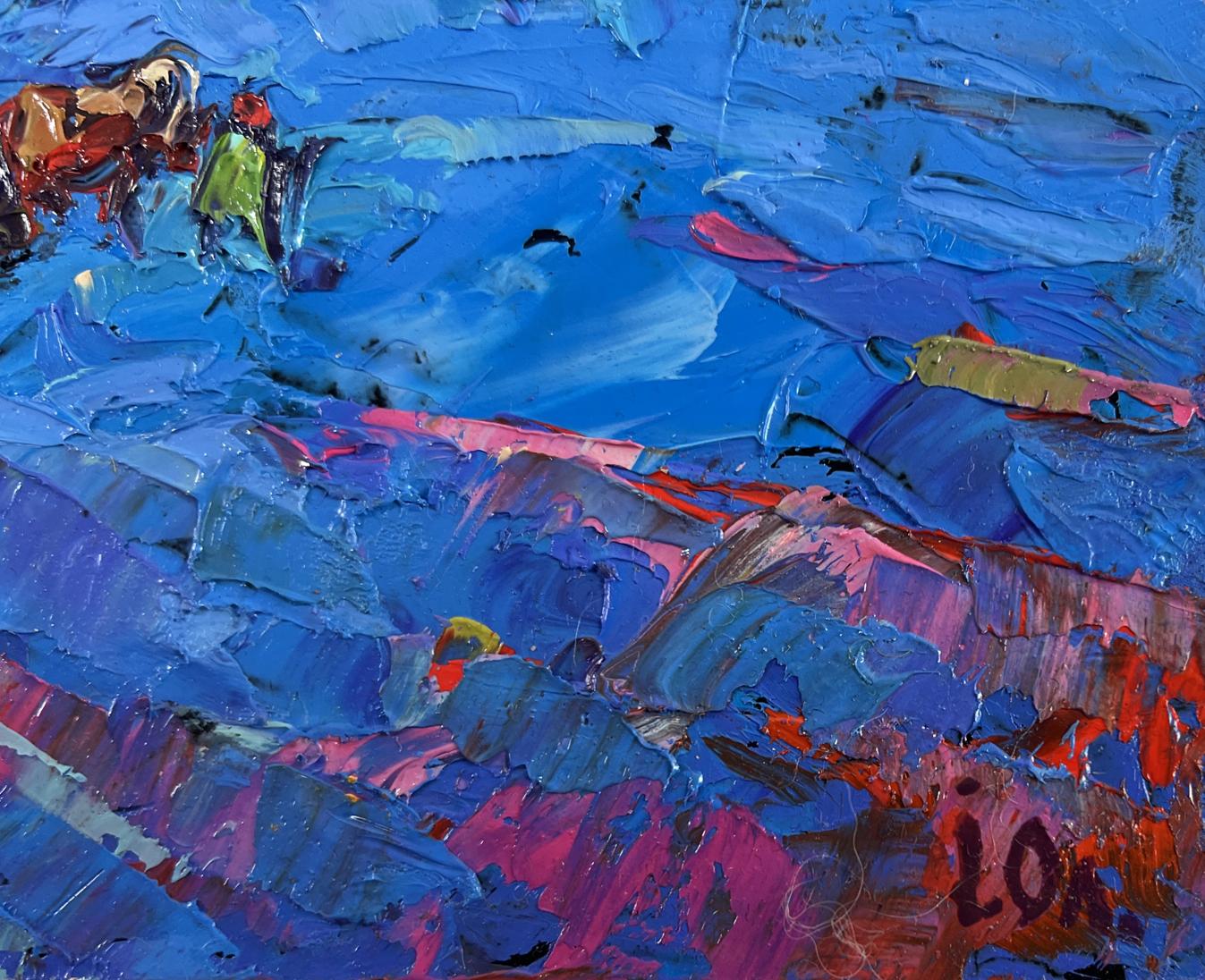 Vibrant abstract oil painting The path to your home by Oleksiy Ivanyuk
