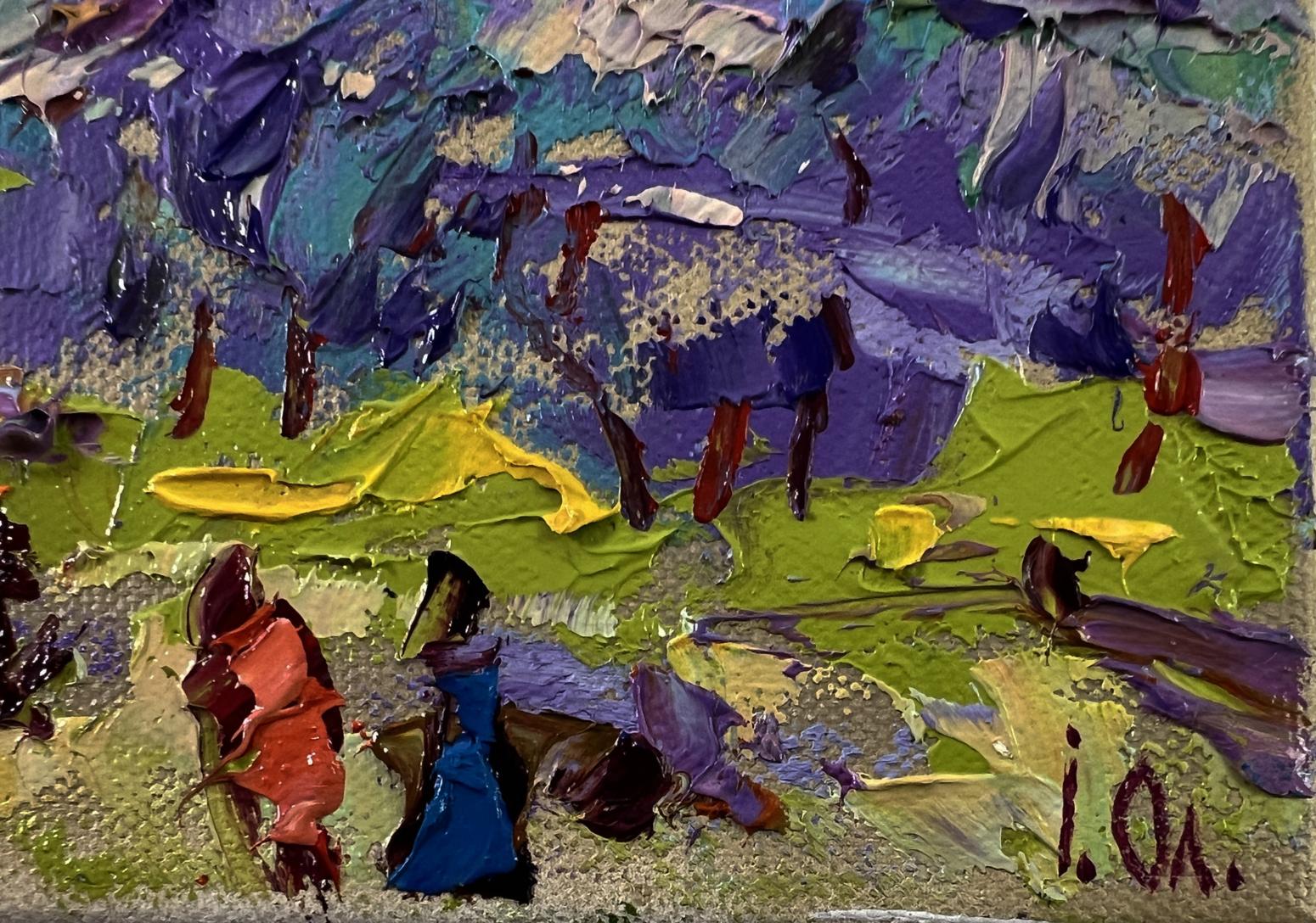 Vibrant impressionist oil painting Morning in the city park by Oleksiy Ivanyuk