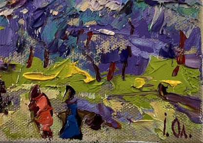 Vibrant impressionist oil painting Morning in the city park by Oleksiy Ivanyuk