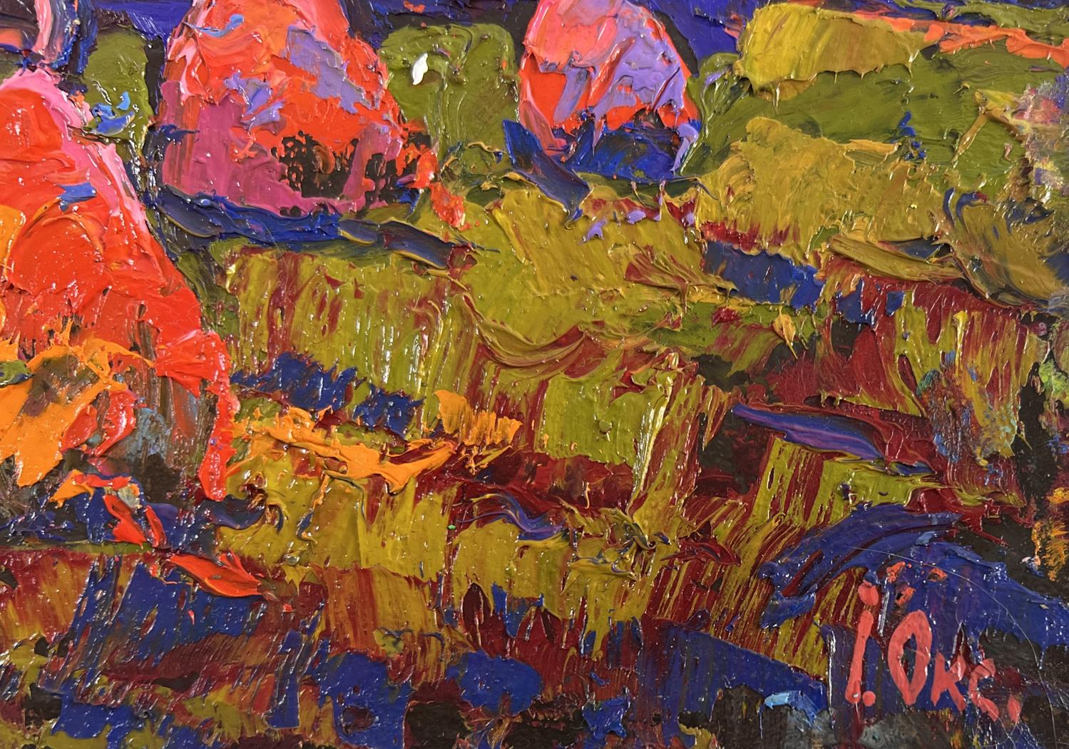 Vibrant Evening Silence in the Field oil painting by Oksana Ivanyuk