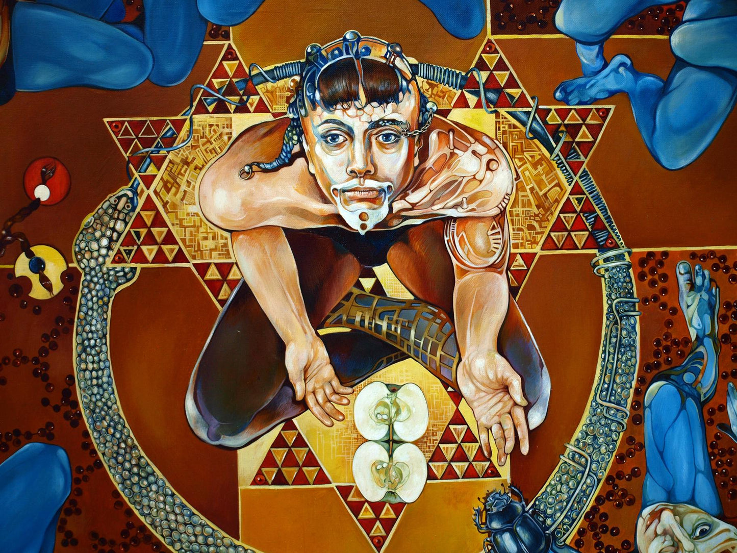 Surreal oil painting Creation in Act II by Konsta G. Amelinn