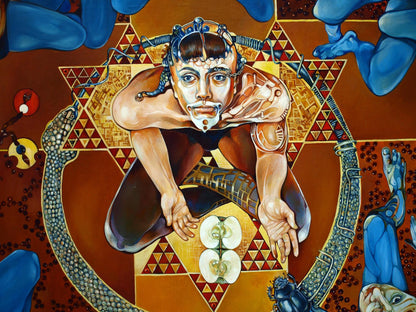 Surreal oil painting Creation in Act II by Konsta G. Amelinn