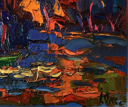 Vibrant Evening on the River oil painting by Oksana Ivanyuk