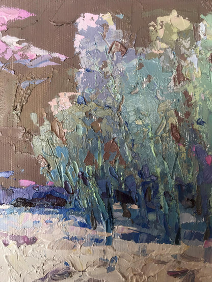 Oil Painting Winter Nature Landscape 