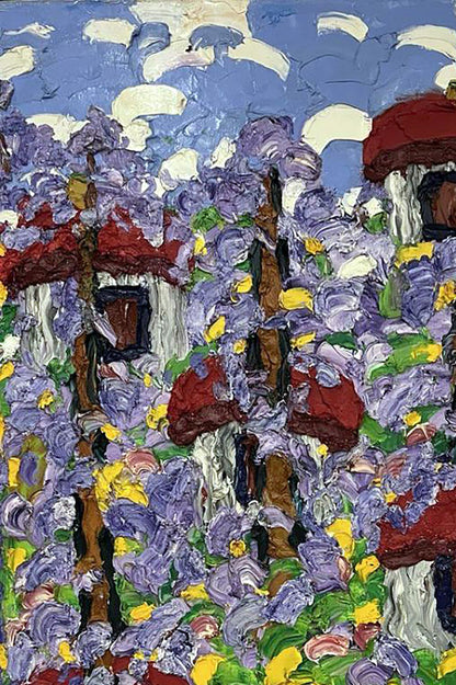 Oil Abstract painting spring landscape Oleksiy Dakhnenko