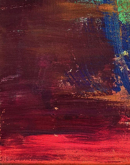 Abstract acrylic painting Pursuit of a dream by Olga Melezhik in red and blue