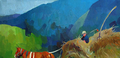 Oil painting Once upon a time in the mountains by Anastasia Yaroshevich