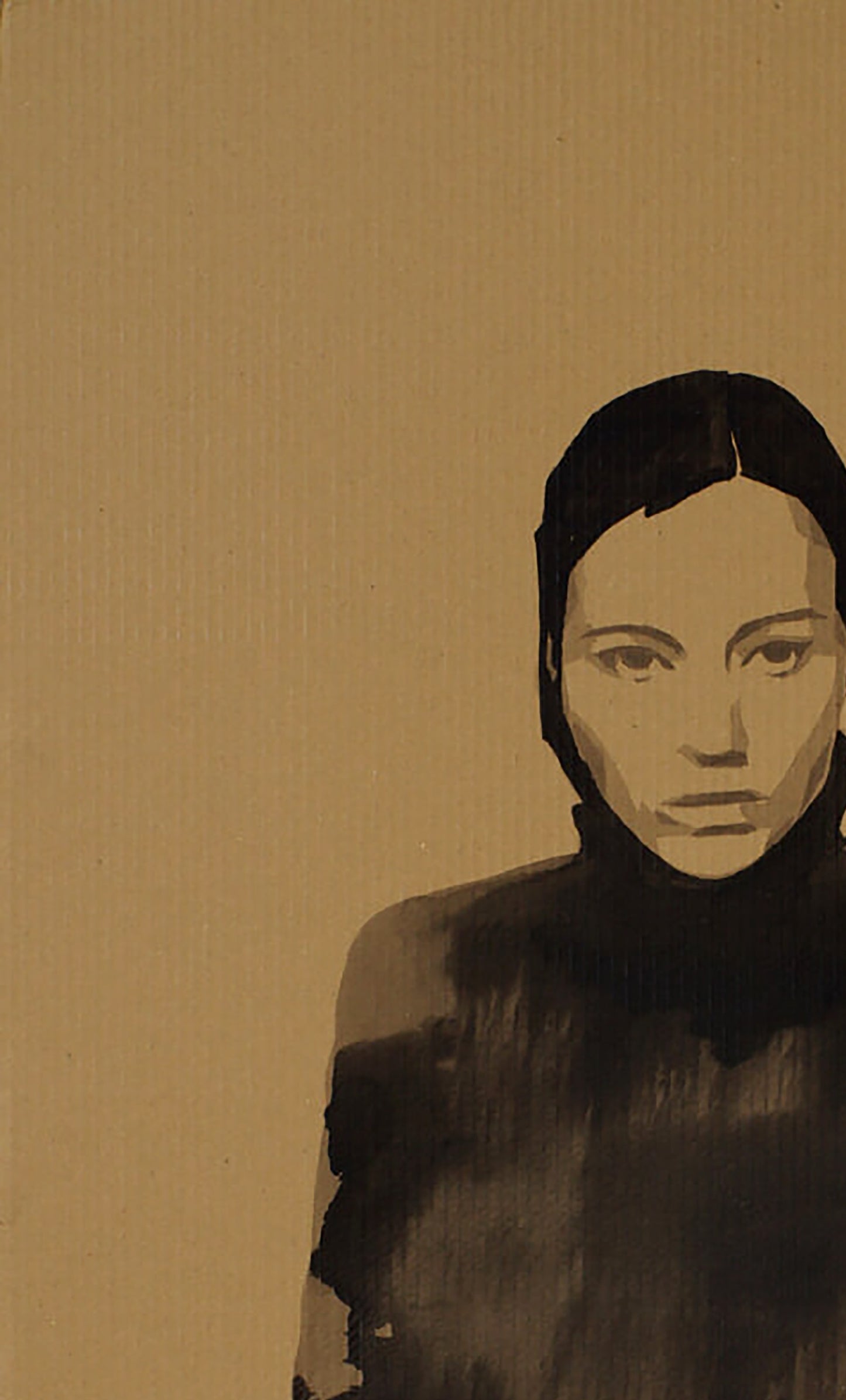 Stylized acrylic portrait Trust by Dima Filatov, woman in muted brown tones
