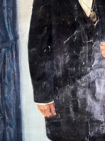 Oil painting Karl Marx before an important meeting Petr Bilan