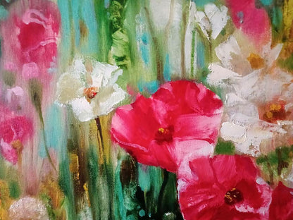 Abstract oil painting Spring flowers Anatoly Tarabanov