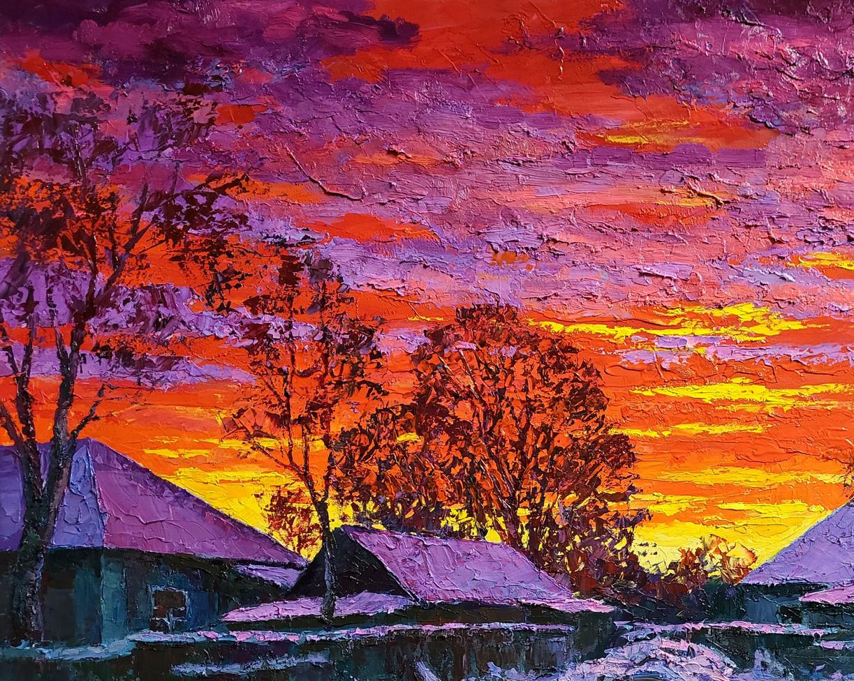 Winter Village landscape  