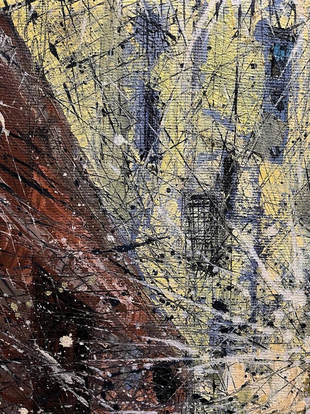 Oil painting Spatial gamet by Serhiy Kovalev with bold earthy brushstrokes