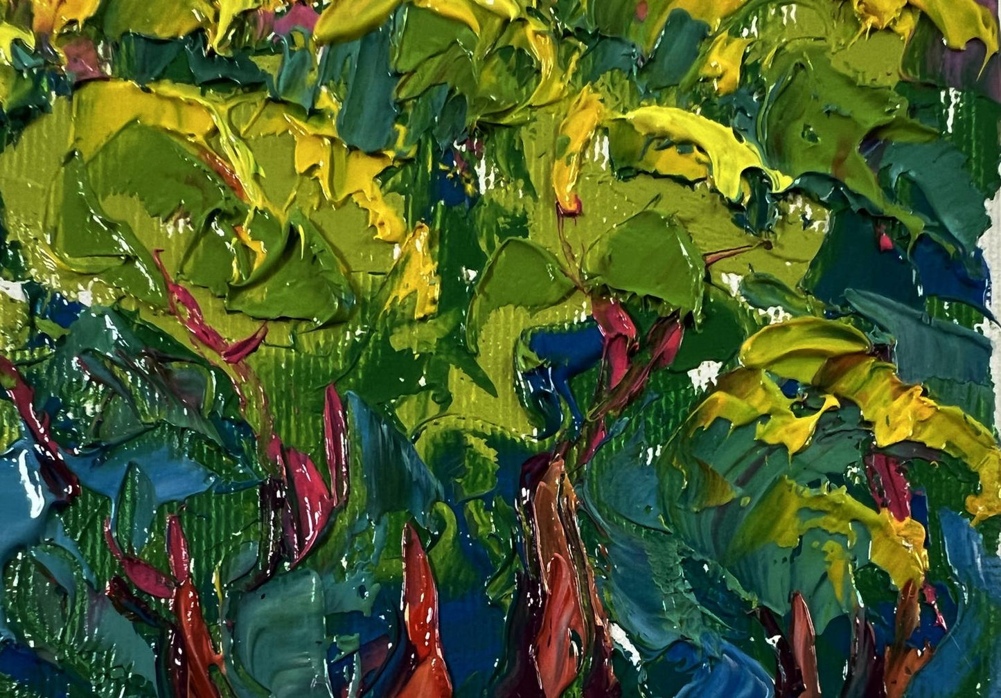 Oil painting of summer forest and fields by Oleksiy Ivanyuk