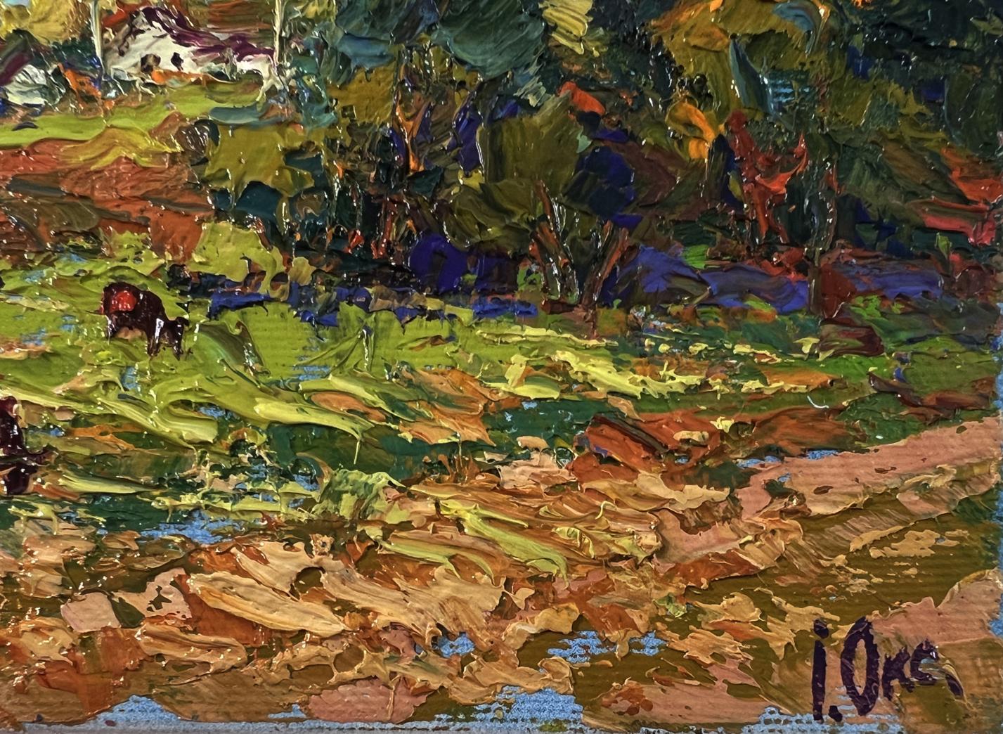 Vibrant impressionist oil painting A warm summer day by Oksana Ivanyuk