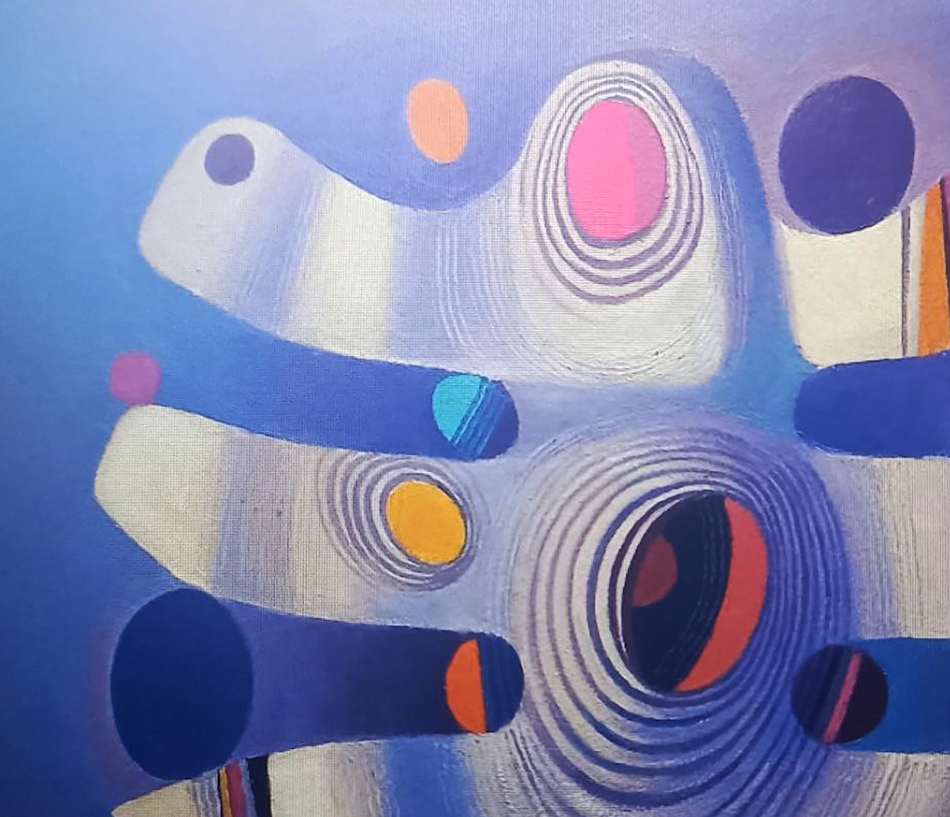 Oil painting Colored stones by Alexander Strashevich abstract swirls