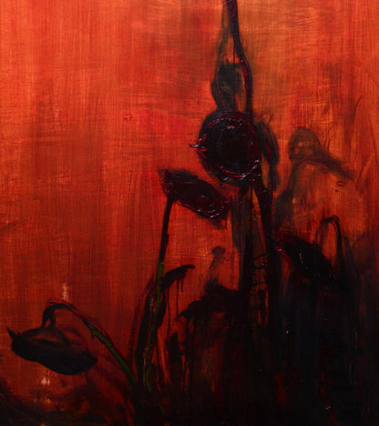 Oil painting Sunflowers in the night by Natalia Korf-Ivaniuk