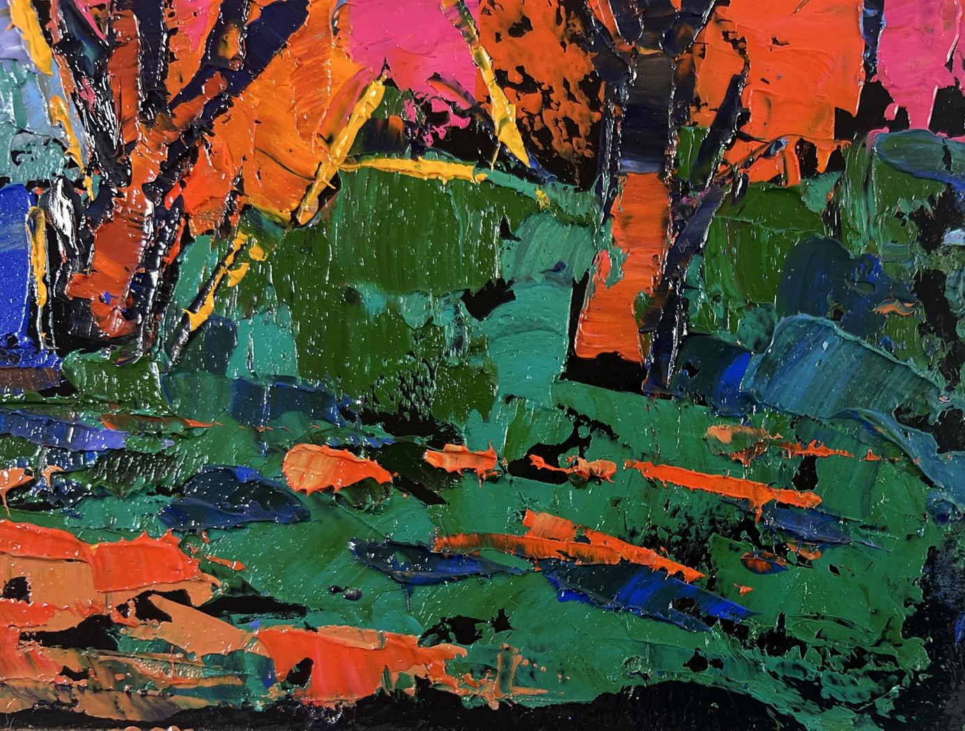 Vibrant When evening falls over the land oil painting by Oksana Ivanyuk