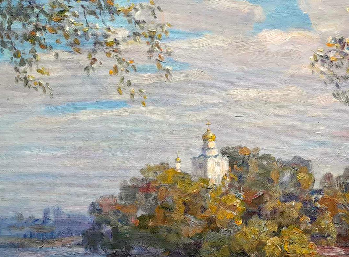 Oil painting Nature Landscape rain Ivan Kovalenko