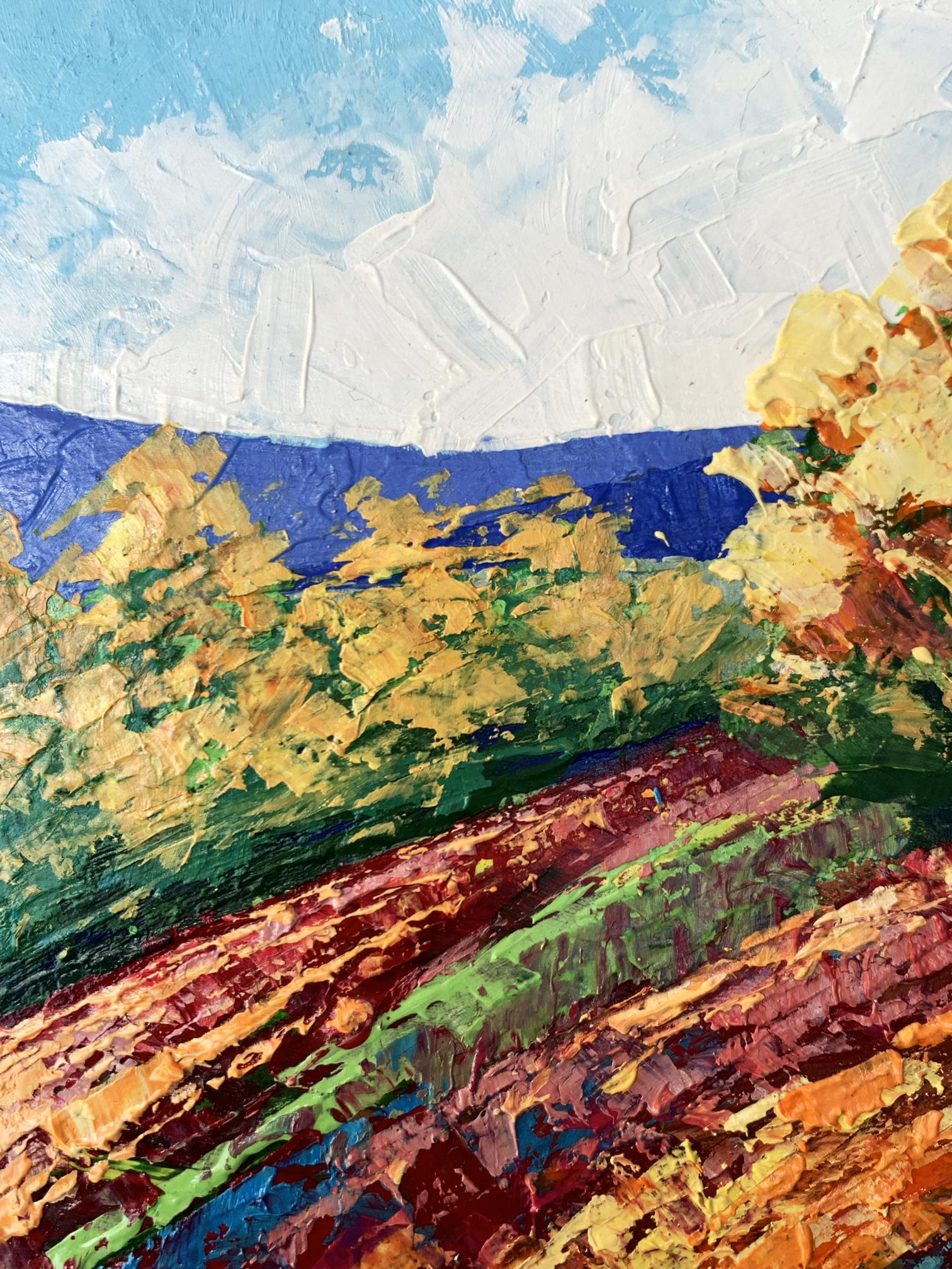 Oil painting Autumn days in the mountains by V. Zadorozhnya