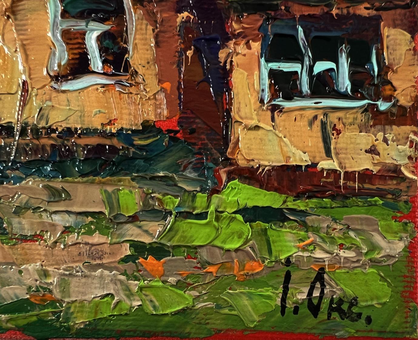 Oil painting Silence in a village house by Oksana Ivanyuk, textured impasto art