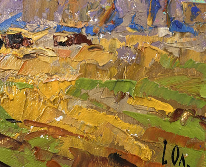 Oil painting Winds over the steppe by Oleksiy Ivanyuk textured landscape