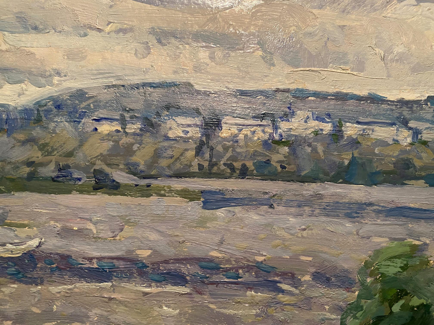 Impressionistic Oil Painting Dnieper Bay by Georgy Kolosovsky