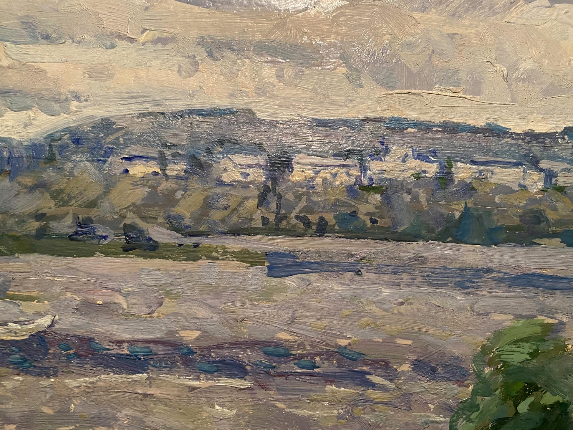 Impressionistic Oil Painting Dnieper Bay by Georgy Kolosovsky