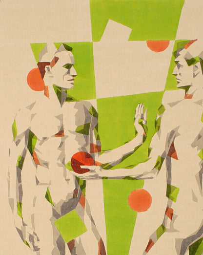 Acrylic painting Adams by Dima Filatov: abstract geometric figures