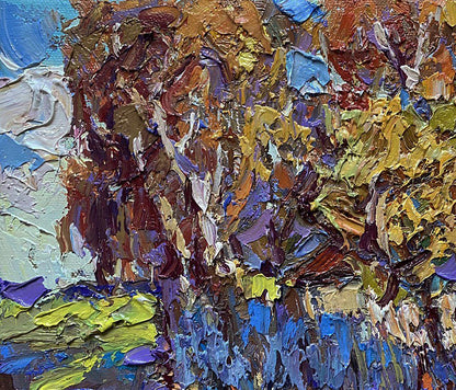 Oil painting Autumn time in the village by Oleksiy Ivanyuk