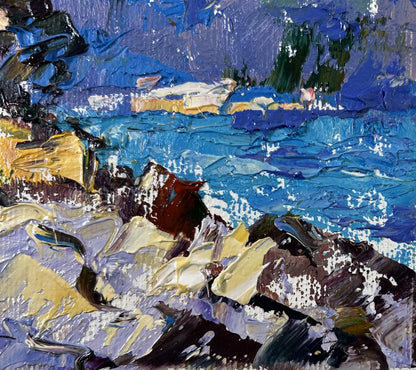 Vibrant impressionist oil painting Silence in the Mountains by Oleksiy Ivanyuk