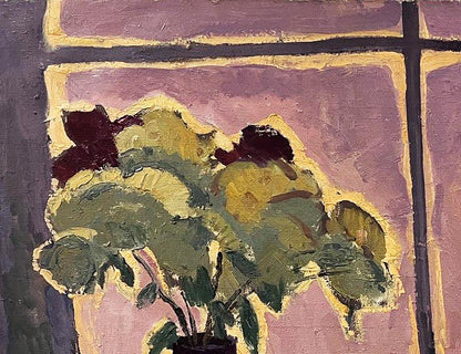 Oil painting Autumn melancholy by Oleksandr Andreev: potted plant