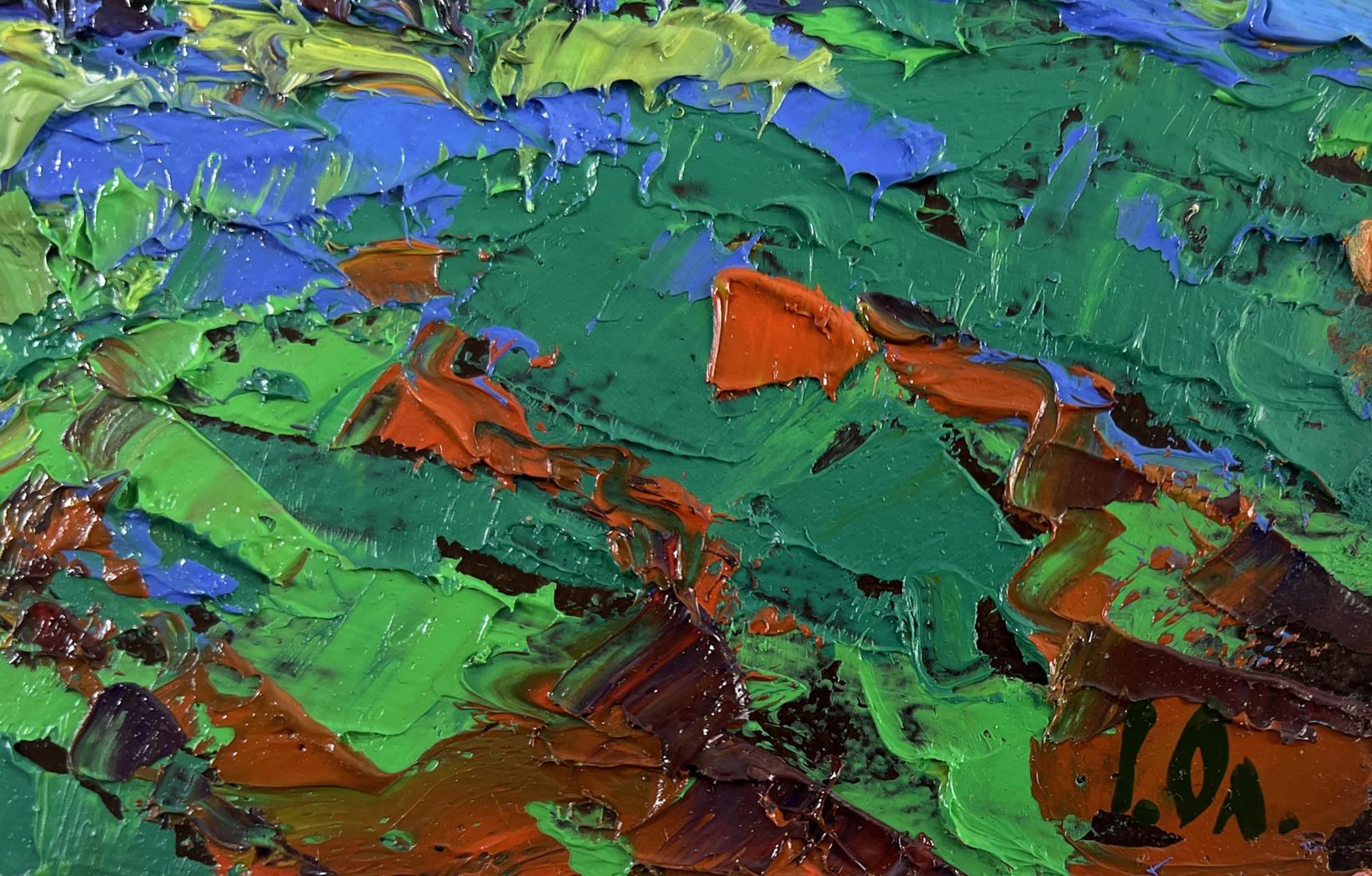 Vibrant abstract oil painting The sky is preparing lightning by Oleksiy Ivanyuk