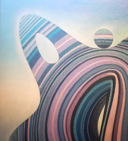 Oil painting Shell by the sea by Alexander Strashevich, abstract swirling stripes