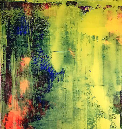 Vibrant Sunny Day acrylic painting by Olga Melezhik with bold colorful streaks