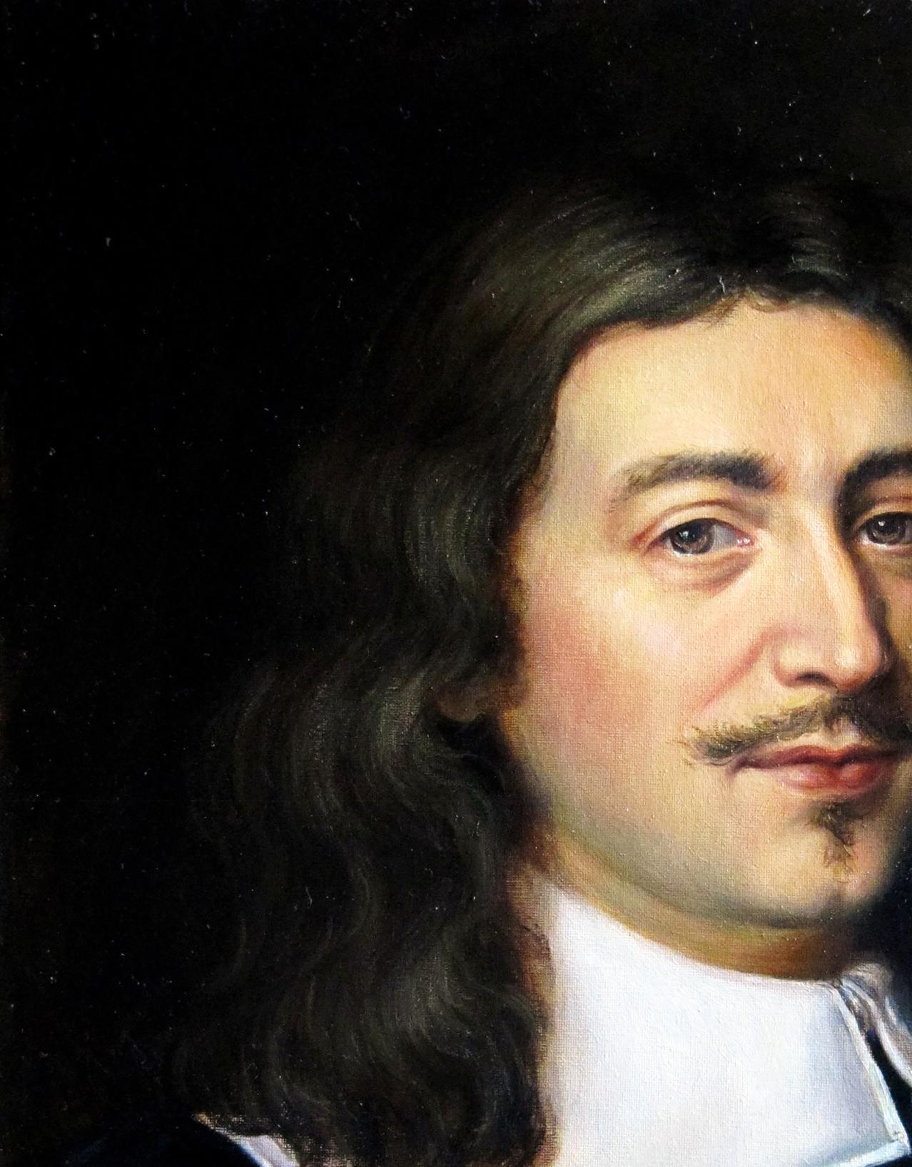 Oil painting Gallant Valeriy Bulat portrait of man with long wavy hair