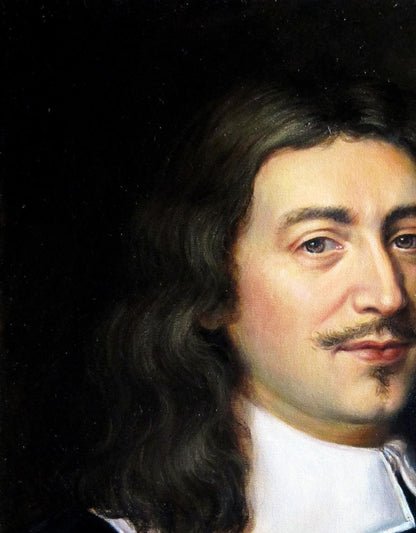 Oil painting Gallant Valeriy Bulat portrait of man with long wavy hair