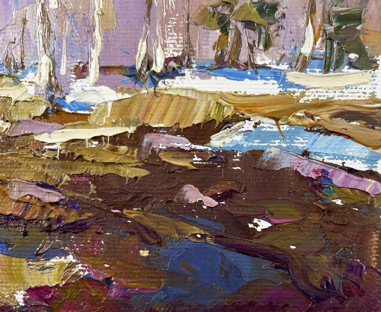 Oil painting Breath of Spring by Oleksiy Ivanyuk abstract landscape