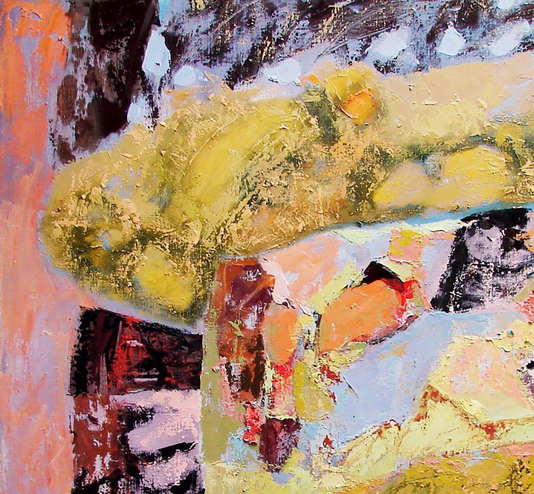 Oil painting Peach blossom by Tatyana Shulyak with impasto strokes