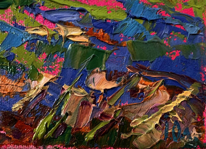 Vibrant Purple Evening in the Village oil painting by Oleksiy Ivanyuk