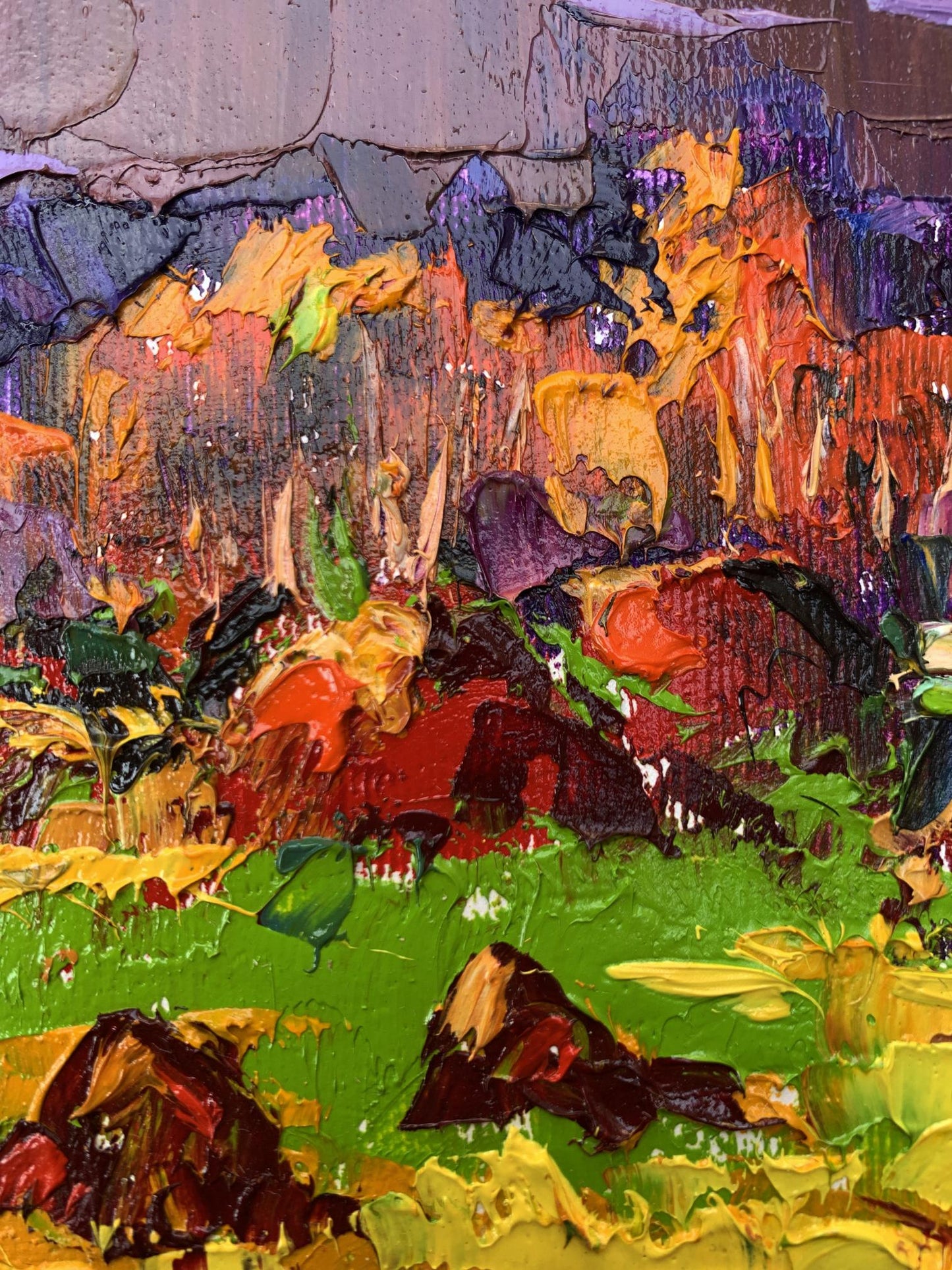 Vibrant impressionist oil painting After the Rain by Oksana Ivanyuk